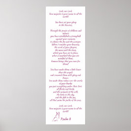 Bible Verse Psalm 8 Glory in the Heavens Poster
