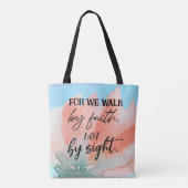 Bible verse Psalm Floral  Tote Bag (Achterkant)