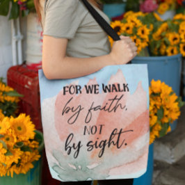 Bible verse Psalm Floral  Tote Bag