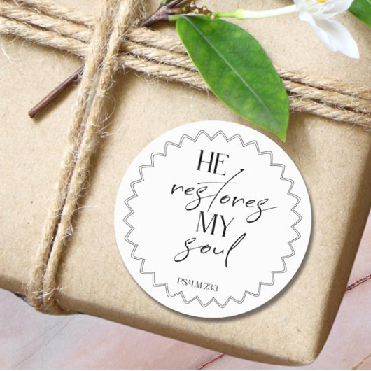 Bible Verse psalm Round Sticker