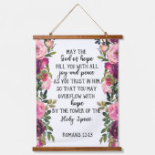 Bible verse Purple Plum Floral Wall Hangend Wandkleed (Voorkant)