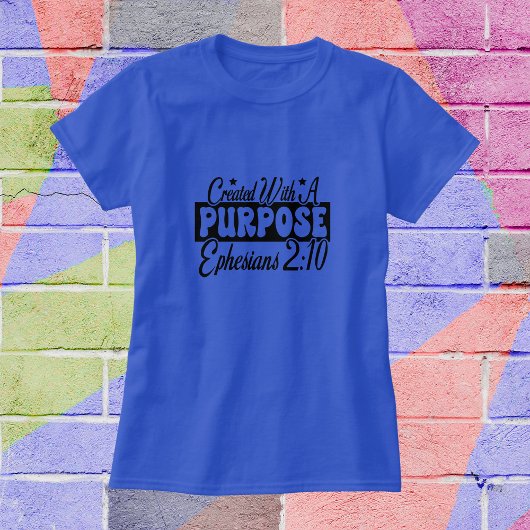 Bible Verse ''Purpose'' Typography Personalize T-shirt