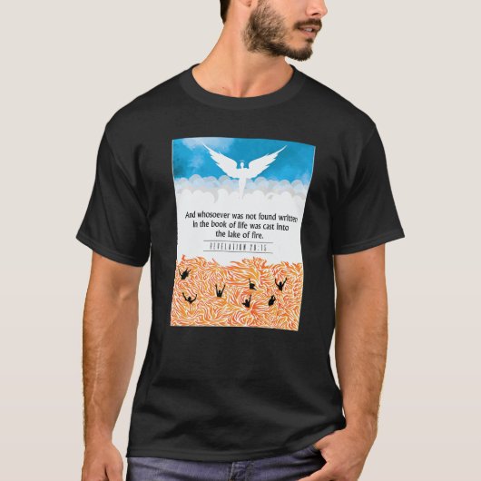 Bible Verse Revelation 2015 And Whosoever Was Not  T-shirt (Voorkant)