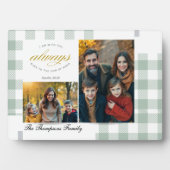 Bible Verse Sage Family Photo Collage Scripture Fotoplaat (voorkant)