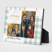 Bible Verse Sage Family Photo Collage Scripture Fotoplaat (Zijkant)