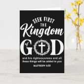 Bible Verse Seek First The Kingdom Of God Christia Kaart (Gele Bloem)