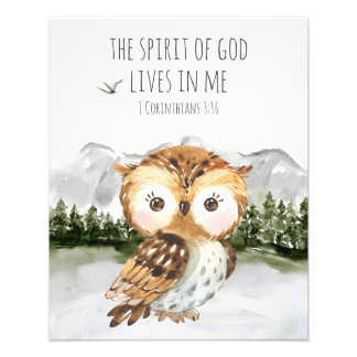 Bible Verse The Spirit of God Lives in Me 1 Corint Foto Afdruk