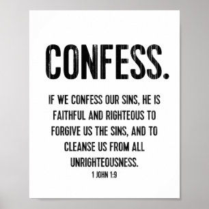 Bible Verse Typografie Print Christelijk 1 John 1: