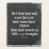 Bible Verse: Wacht op de Heer Planner (Voorkant)