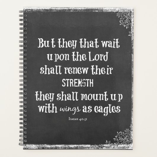 Bible Verse: Wacht op de Heer Planner (Voorkant)