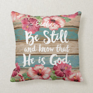 Bible Verse Waterverf Floral Pillow Cushion Kussen