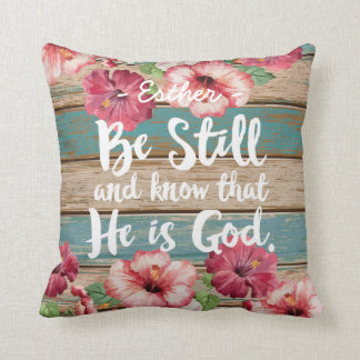Bible Verse Waterverf Floral Pillow Cushion Kussen