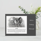 BIBLE VERSE: WEDDING INVITE: HORSES, PENCIL KAART (Staand voorkant)