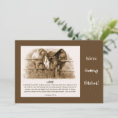BIBLE VERSE: WEDDING INVITE: HORSES, PENCIL KAART (Staand voorkant)