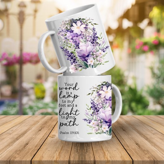 Bible Verse Your Word Is a Light Coffee Mug Koffiemok
