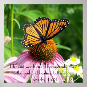 bible versmelt herinnering vlinderbloemproverbs poster