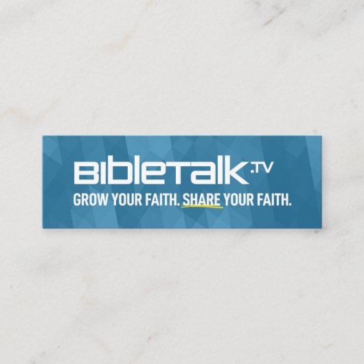 BibleTalk.tv - Mini Promo Kaart Mini Visitekaartje (Voorkant)