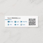 BibleTalk.tv - Mini Promo Kaart Mini Visitekaartje (Achterkant)