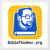 BibleThinker.org Logo Window Cling Raamsticker (Vel)