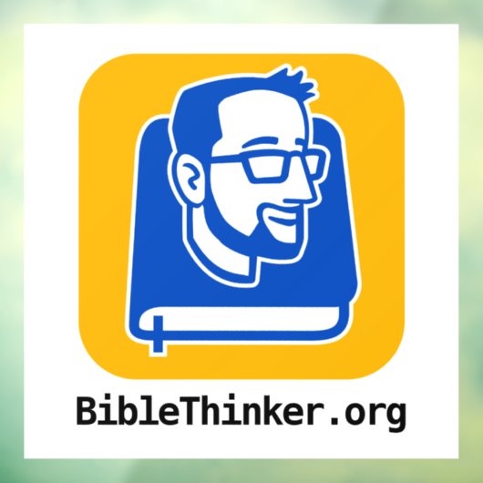 BibleThinker.org Logo Window Cling Raamsticker (Vel 3)