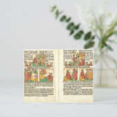 Biblia Paupernum Natitivity Briefkaart (Staand voorkant)