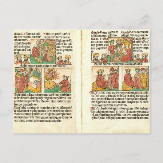 Biblia Paupernum Natitivity Briefkaart (Voorkant)