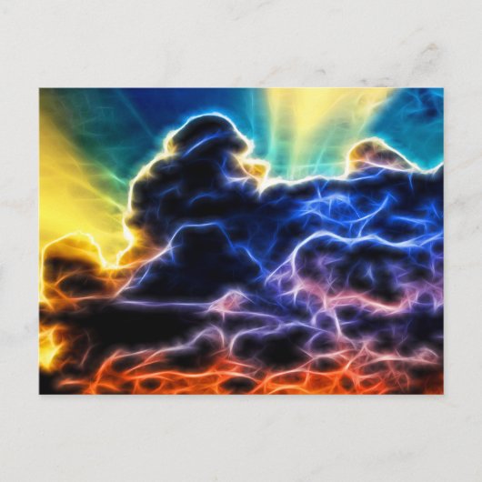 Biblical Electrified Cumulus Clouds Skyscape Briefkaart (Voorkant)