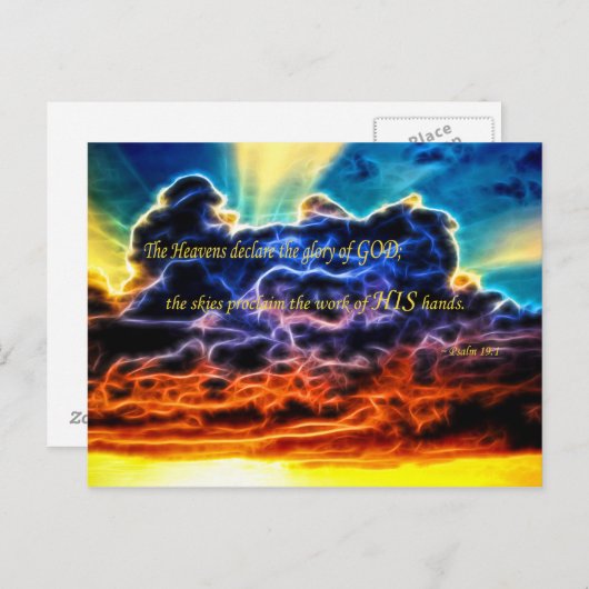 Biblical Electrified Cumulus Clouds Skyscape Briefkaart (Voorkant / Achterkant)