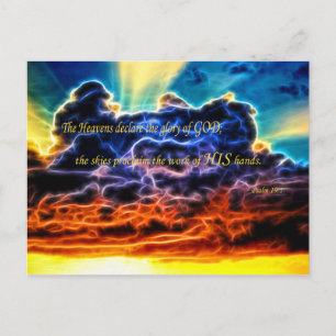 Biblical Electrified Cumulus Clouds Skyscape Briefkaart