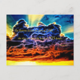 Biblical Electrified Cumulus Clouds Skyscape Briefkaart