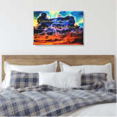 Biblical Electrified Cumulus Clouds Skyscape Canvas Afdruk (Insitu (Slaapkamer))
