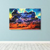 Biblical Electrified Cumulus Clouds Skyscape Canvas Afdruk (Insitu (Houten vloer))