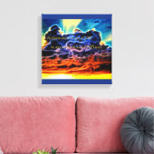 Biblical Electrified Cumulus Clouds Skyscape Canvas Afdruk (Insitu (Woonkamer))