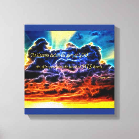 Biblical Electrified Cumulus Clouds Skyscape Canvas Afdruk (Voorkant)