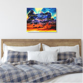 Biblical Electrified Cumulus Clouds Skyscape Canvas Afdruk (Insitu (Slaapkamer))