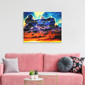 Biblical Electrified Cumulus Clouds Skyscape Canvas Afdruk (Insitu (Woonkamer))