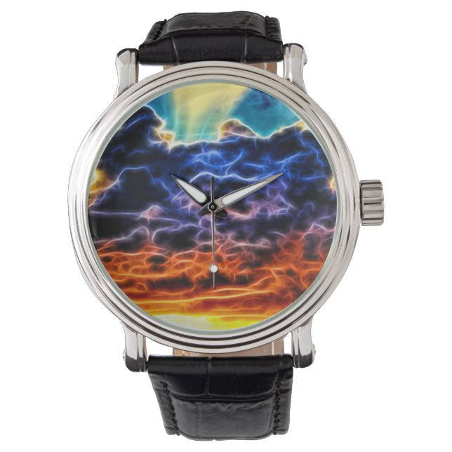 Biblical Electrified Cumulus Clouds Skyscape Horloge (Voorkant)