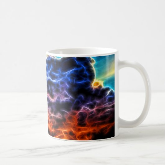 Biblical Electrified Cumulus Clouds Skyscape Koffiemok (Rechts)