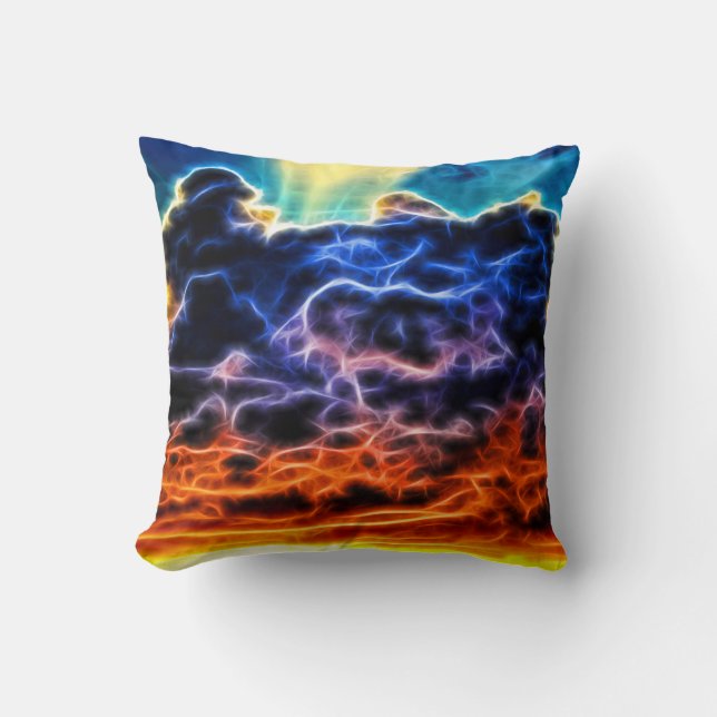 Biblical Electrified Cumulus Clouds Skyscape Kussen (Voorkant)
