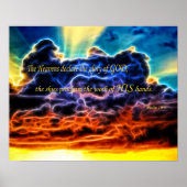Biblical Electrified Cumulus Clouds Skyscape Poster (Voorkant)