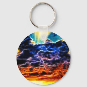 Biblical Electrified Cumulus Clouds Skyscape Sleutelhanger