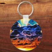 Biblical Electrified Cumulus Clouds Skyscape Sleutelhanger (Voorkant)