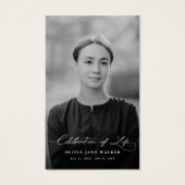 Biblical Faith Funeral Memorial Photo Prayer Card Visitekaartje (Voorkant)