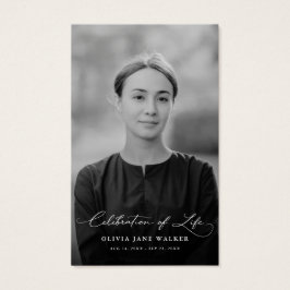 Biblical Faith Funeral Memorial Photo Prayer Card Visitekaartje