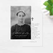 Biblical Faith Funeral Memorial Photo Prayer Card Visitekaartje (Bureau)