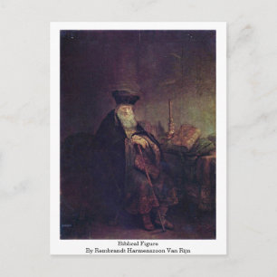 Biblical Figuur door Rembrandt Harmenszoon Van Rij Briefkaart
