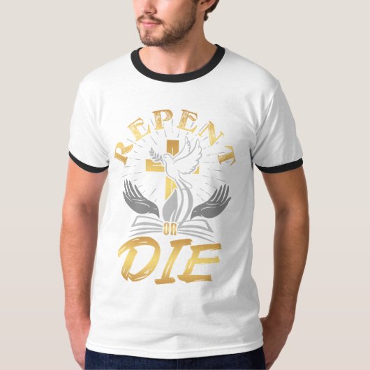 Biblical Mannen Ringer T-shirt (Voorkant)