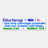 Biblical Marriage Bumpersticker (Voorkant)