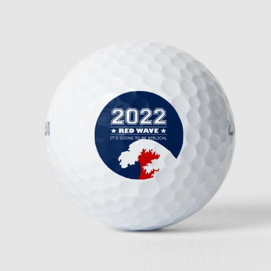 Biblical Midterms 2022 Red Wave Golf Balls Golfballen (Voorkant)