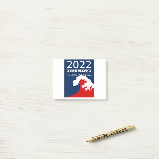 Biblical Midterms 2022 Red Wave Post-it® Notes (Op bureau)